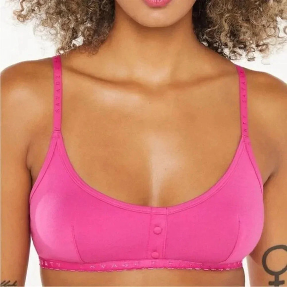 SAVAGE X FENTY COTTON JERSEY BRALETTE PINK SIZE SMALL - Picture 1 of 15
